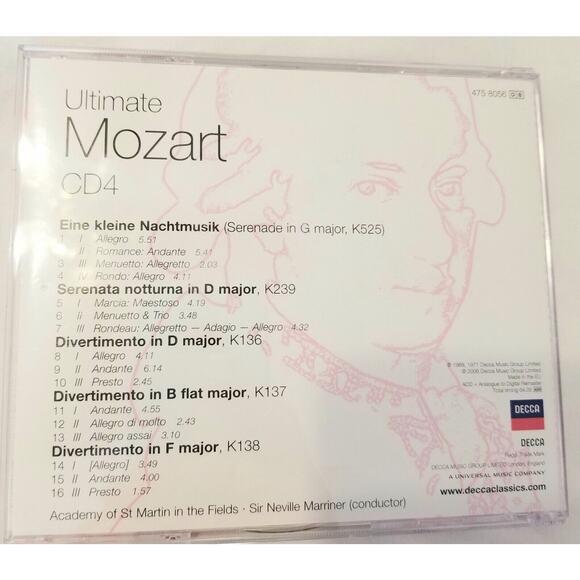 Mozart Ultimate 5CD Set The Essential Masterpieces. 4 are NIB and 1 Like New CD - Picture 10 of 14